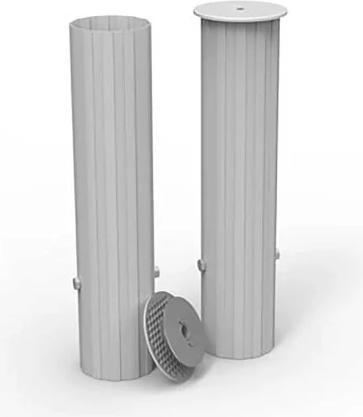 Image du produit Sporti Jeu de 4 fourreaux aluminium+couvercles pour buts football