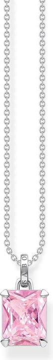 Thomas Sabo Chain pink stone (925 silver, 40 - 45 cm)