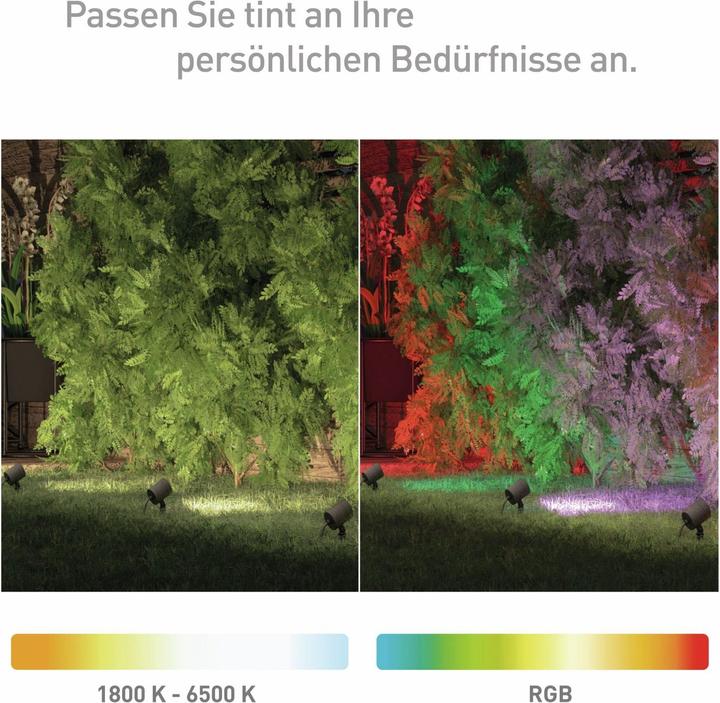 Produktbild Müller Licht Müller-Licht tint LED-Gartenspot Flores LED fest eingebaut 1.8 W Warmweiss, RGB (180 lm, IP44)