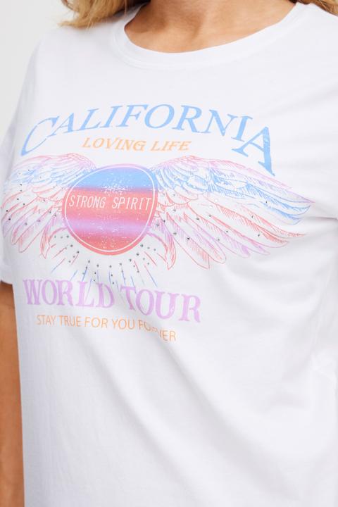 Actual product image Pulz Jeans PZBRIELLE World Tour Tshirt 50208498 (XS)