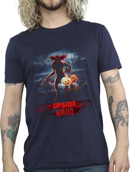 Immagine prodotto Netflix Stranger Things Pumpkin Upside Down Maglietta Uomo (M)