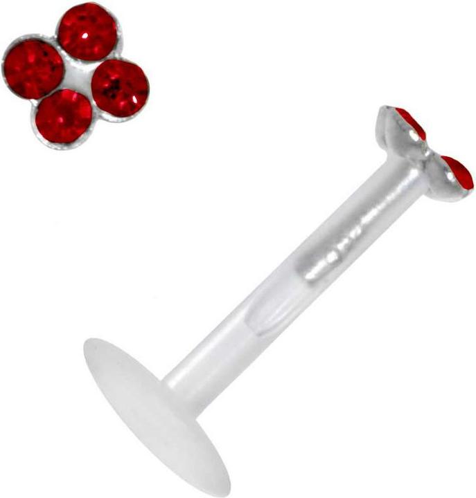 Produktbild Bijouteria Piercing für Lippe/Tragus (Bioplast, Silber 925, Kristall)