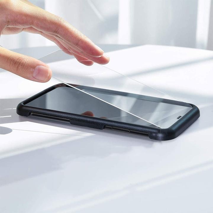 Actual product image Apfelkiste - Panzer Glas Displayschutzfolie mit Montagerahmen (2er Set) (2 Piece, Apple iPhone XS, Apple iPhone 11 Pro, Apple iPhone X)