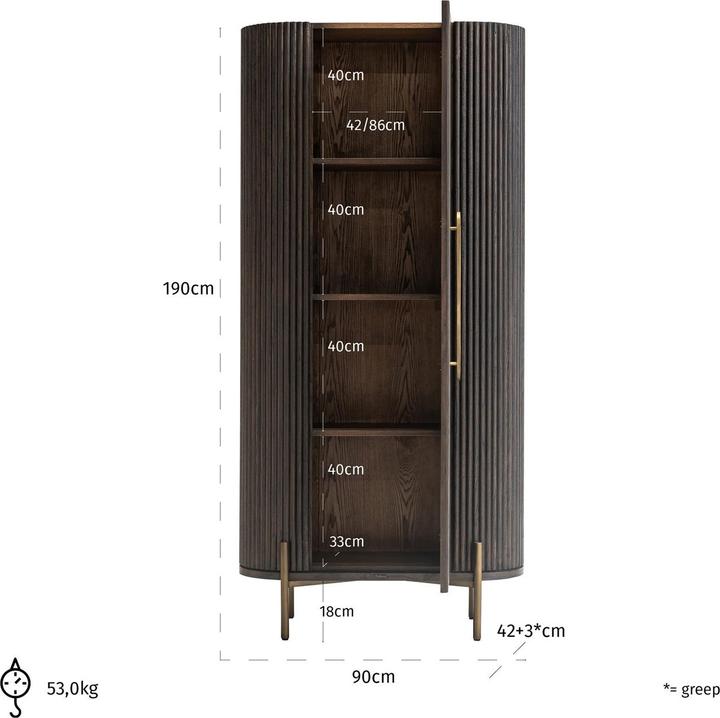 Produktbild Richmond Interiors Luxor (90 x 42 x 190 cm)