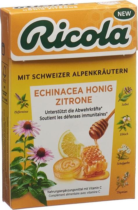 Actual product image Ricola Echinacea Honey Lemon with Sugar (1 pcs., 50 g)
