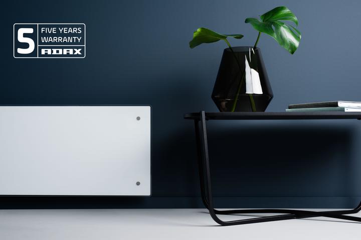 Actual product image Adax Glass heating surface Clea H 12 KWT, 1200W 230V with WiFi, white (1200 W)