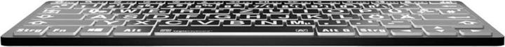 Produktbild Logickeyboard XL-Print White on Black dt. (PC/BT) (DE, Kabellos)