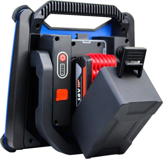 Actual product image Ledino 60W LED battery-powered spotlight Kiel 60M for various batteries + 230V direct connection (6600 lm)