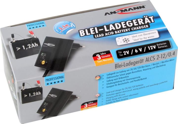 Actual product image AccuCell Charger for 2V, 6V and 12V lead-acid, lead-gel and lead-fleece batteries (0.40 A)