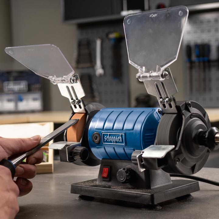 Image du produit Scheppach Ponceuse double avec arbre flexible HG35 (Meuleuse d'établi, 120 W)