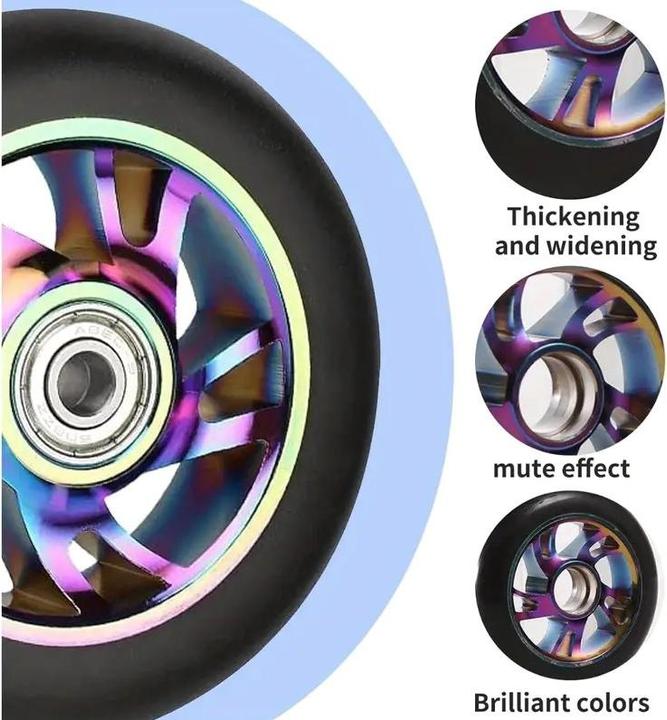 Image du produit Graw Jump Ramps 2 pièces Performance Scooter Roues 100mm, Metallic Colorful