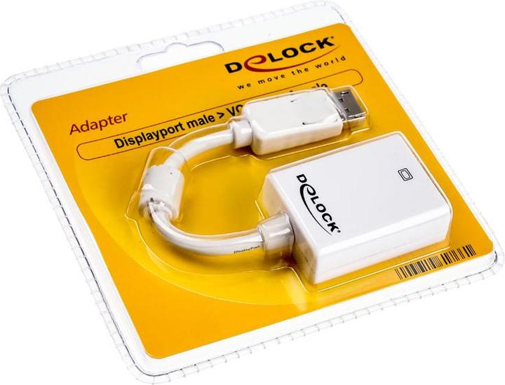 Image du produit Delock Adaptateur d'écran DP vers VGA-Bu blanc (VGA, 16 cm)