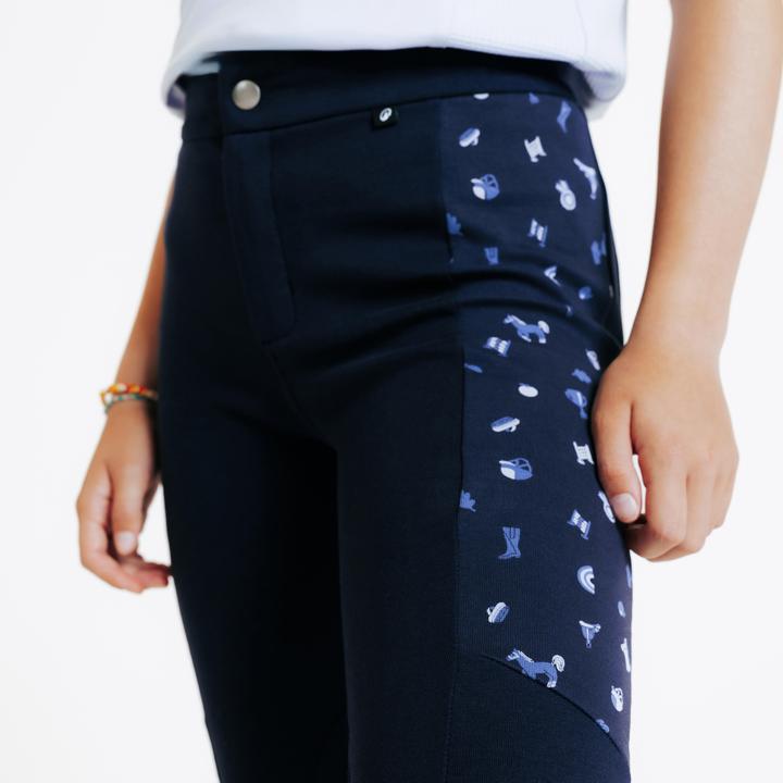 Image du produit Fouganza Pantalon équitation enfant MAGIC - print bleu (140)