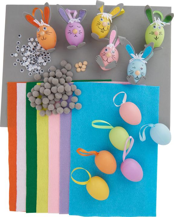 Actual product image VBS Craft set "Colourful bunnies", 6 pieces