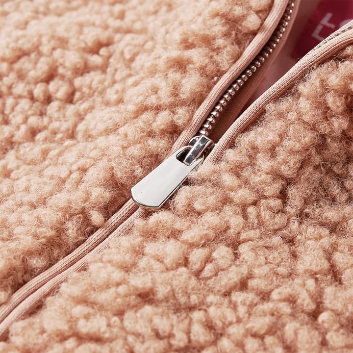 Actual product image VidaXL Children's hooded jacket teddy faux fur light cognac (92)
