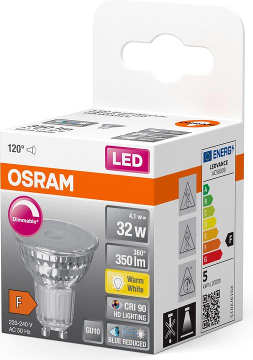 Actual product image Osram GU10 reflector (GU10, 4.10 W, 350 lm, 1 x, F)