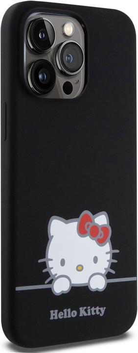 Immagine prodotto Hello Kitty Custodia in silicone liquido con logo Daydreaming per iPhone 15 Pro - Nero (Apple iPhone 15 Pro)