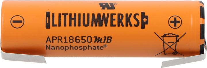 Immagine prodotto A123 Systems Batteria A123 APR18650M-A1 1100mAh 3.2V - 3.3V LiFePo4 con etichetta a saldare a forma di U (1 pz., 1100 mAh)