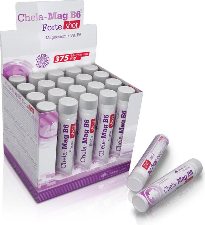 Produktbild Olimp Live&Fight Chela Mag B6 Forte Shot (20 x 25ml Ampulle) (Kirsch, 20 Stk., 500 g)