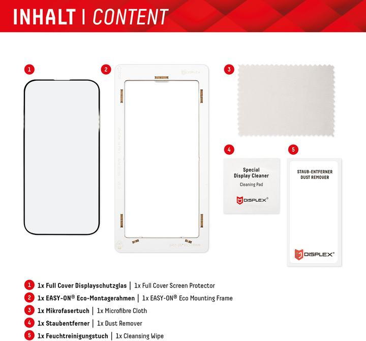 Produktbild Displex Real Glass, Full Cover Panzerglas (1 Stück, Xiaomi 13 Pro, Xiaomi 12 Pro)