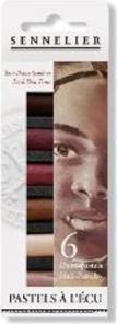 Produktbild Sennelier Pastell Plain Air 6er Set Dark Skin Tones (Mehrfarbig, 6 x)