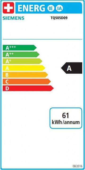 Energy Label Siemens EQ.500 Integral