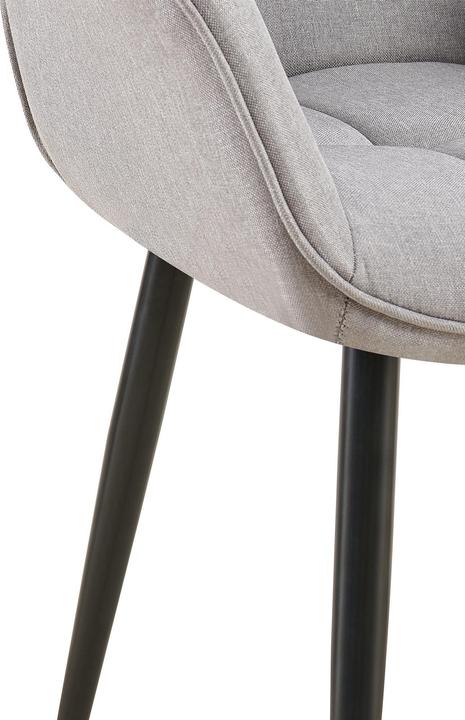 Image du produit Swisshandel24 Chaise de salle à manger Roseville Tissu, gris