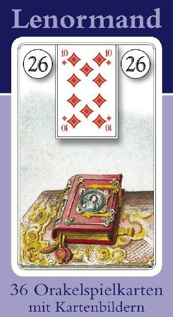 Immagine prodotto Lenormand Orakelkarten, Wahrsagekarten (Tedesco, Casa editrice Königsfurt-Urania, 2007)