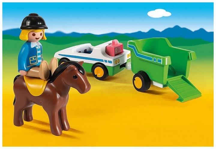 Produktbild Playmobil PKW mit Pferdeanhänger (70181, Playmobil 1.2.3)