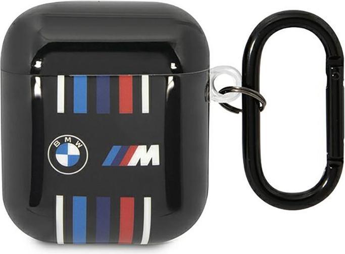 Actual product image BMW BMA222SWTK AirPods 1/2 cover czarny/black Multiple Colored Lines (Headphone bag)