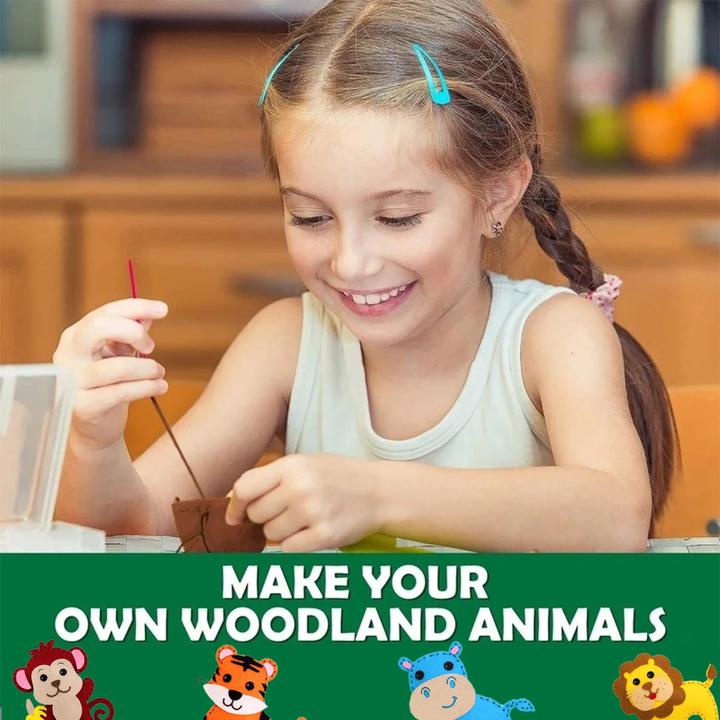Immagine prodotto Activity Board Animali di feltro da cucire fai da te Kit di cucito Creature della foresta Ornamenti di peluche Kit