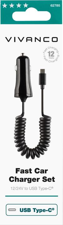 Produktbild Vivanco Fast Car Charger Set Black Auto