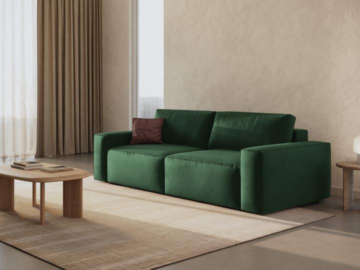 Actual product image Micadoni Velvet Sofa With Bed Function And Box, "Jodie", 3 Seats, 247x107x86 Made in Europe (2 person sofa, 3-seater, 4-seater)