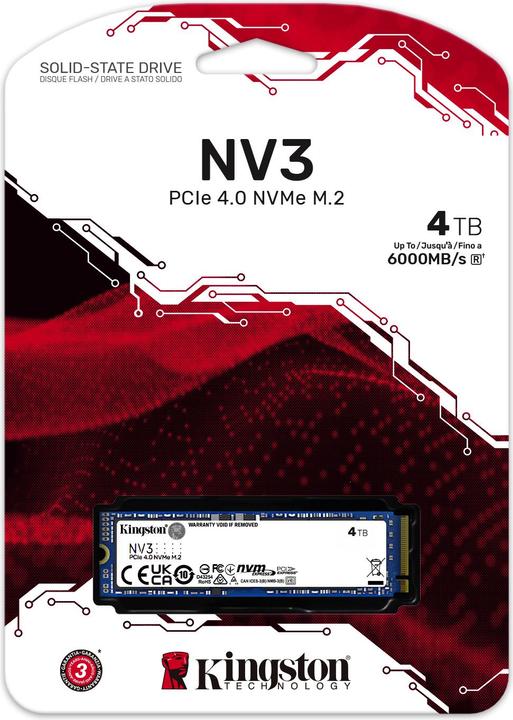 Immagine prodotto Kingston NV3 (4000 GB, M.2 2280)