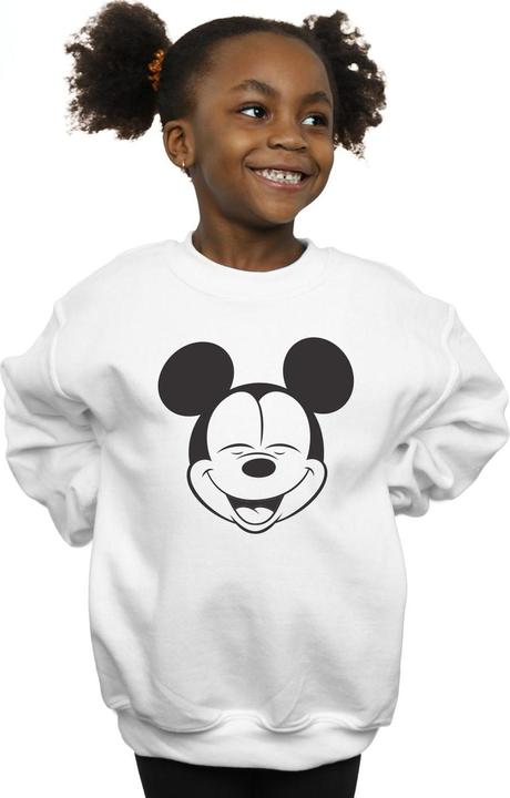 Actual product image Disney Girls Mickey Mouse Closed Eyes Sweatshirt (140, 146)
