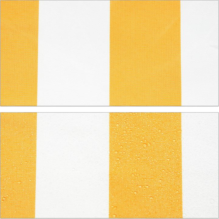 Actual product image Relaxdays Telescopic Canopy Yellow/White (2.50 m)
