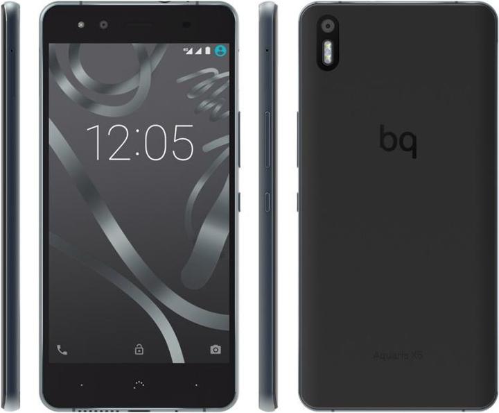BQ Aquaris X5 Cyanogen Edition (128 GB, Anthracite, 5", Hybrid Dual SIM, 13 Mpx, 4G)