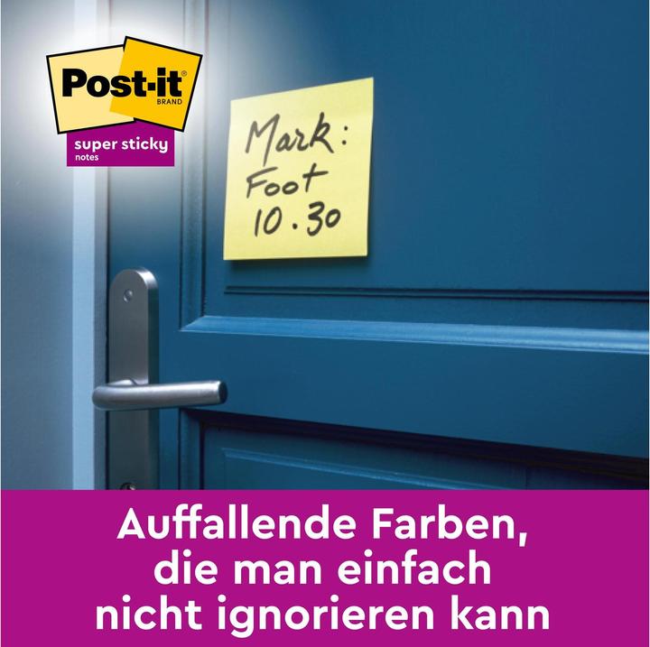Actual product image Post-it Notepad Z-Notes Super Sticky Yellow 7.6 cm x 7.6 cm (7.6 x 7.6 cm)