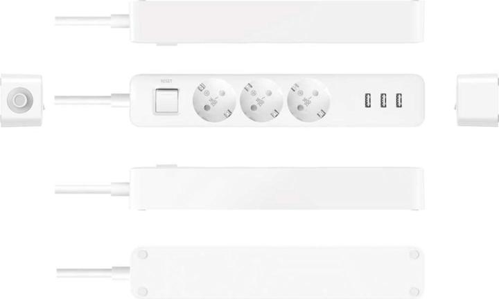 Actual product image Xiaomi Power strip MI NRB4030GL (3 × socket, 16 A, 1.4 m, white color) (3 x, CEE 7/16, 1.40 m)