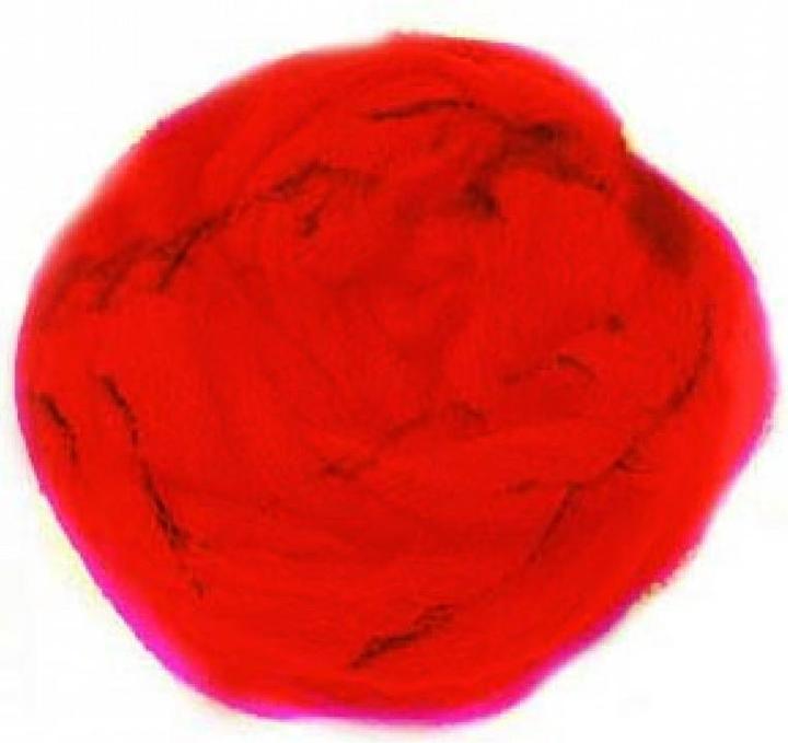 Actual product image Glorex Sheep wool 50g red 100% natural