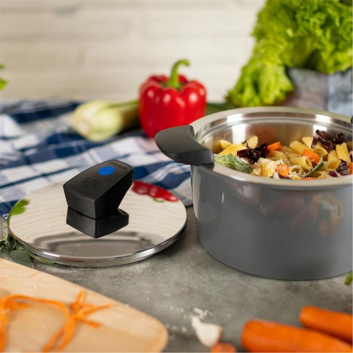 Produktbild Kuhn Rikon HOTPAN® COMFORT Servierkochtopf grau 5.0 L · Ø 22 cm (22 cm, Kochtopf, Edelstahl)