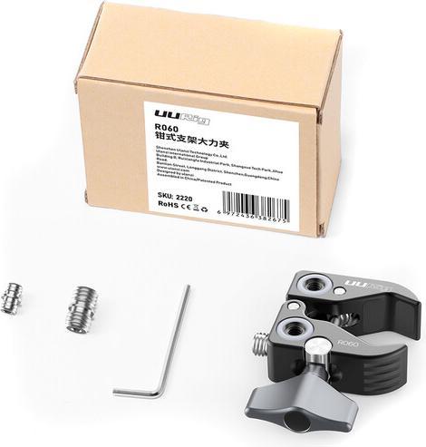 Actual product image Ulanzi Super Clamp Crab Rod Clip (Metal) (Screws, Mounting bracket)
