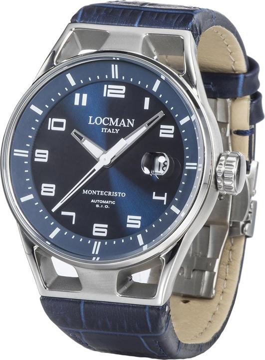 Image du produit Locman Italy Montre Montecristo automatique pour homme bleue 41 mm Ref. 0541 (Montre analogique, 41 mm)