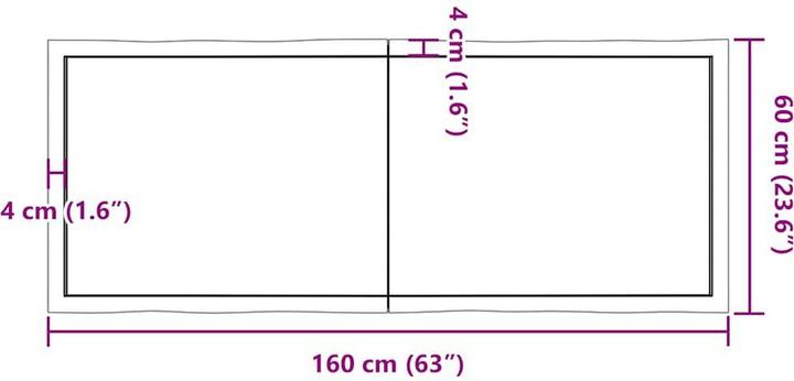 Actual product image VidaXL Aneta (160 x 60 x 4 cm)