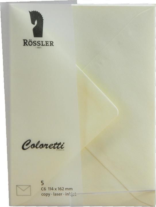 Actual product image Magni 220705512 - Coloretti envelopes, 80 g/m², DIN C6, cream, 5 pieces (C6, 5 x)