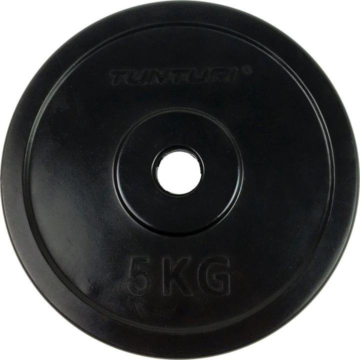 Produktbild Tunturi Gummierte 5 kg Gewichtsscheibe 30 mm (1 x 5 kg)