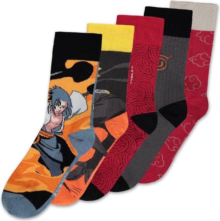 Difuzed Naruto Shippuden - Men's Socks (5 Pack / Giftset) - 43/46 (5er Pack, 43, 46)