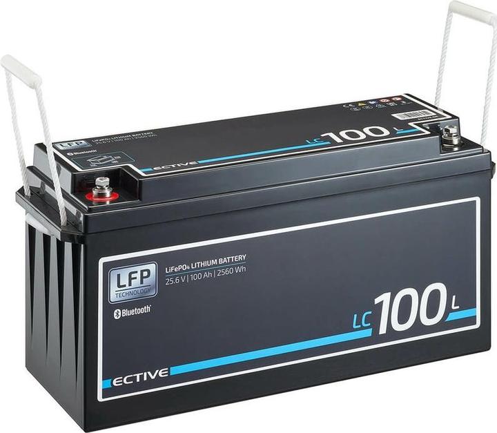 Produktbild Ective 12V 100Ah LiFePo4 Solar Batterie Lithium Akku BMS Wohnmobil Camper LFP BT Versorgungsbatterie (12 V, 100 Ah)