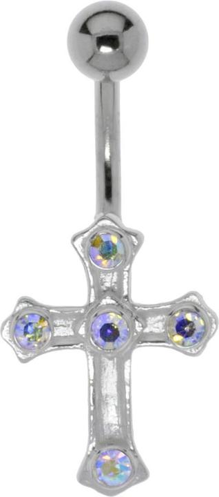 Bijouteria Bauchpiercing (Chirurgenstahl 316L, Kristall, Silber 925)