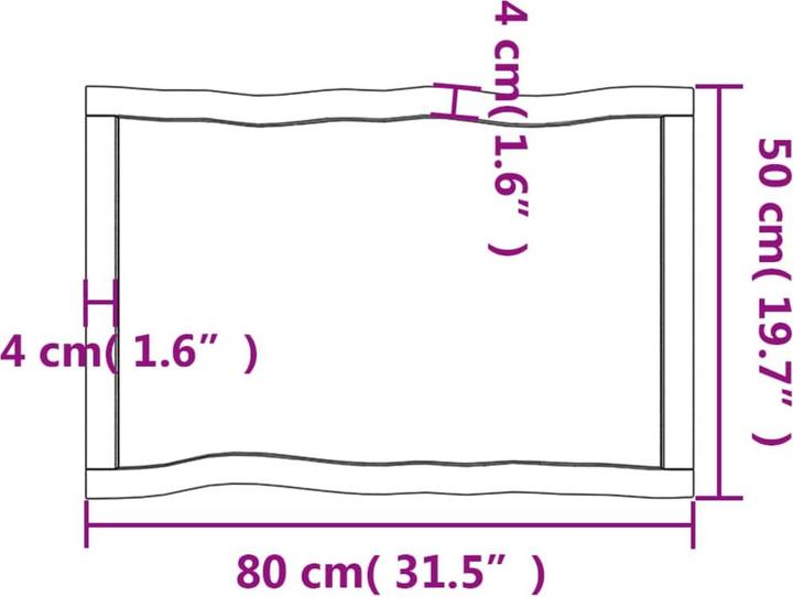 Actual product image VidaXL Chaim (80 x 50 x 4 cm)